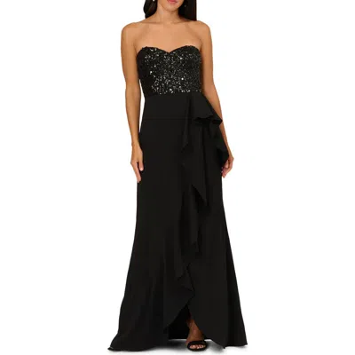 ADRIANNA PAPELL ADRIANNA PAPELL BEADED BODICE STRAPLESS MERMAID GOWN