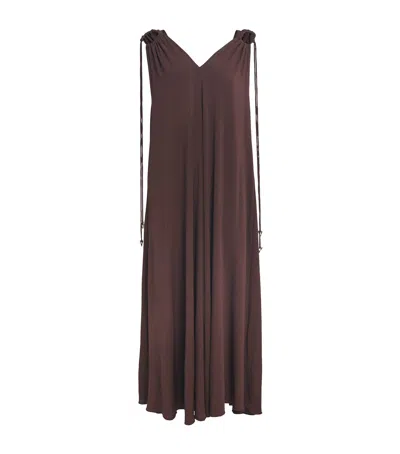 AERON GATHERED-JERSEY DORIS MAXI DRESS