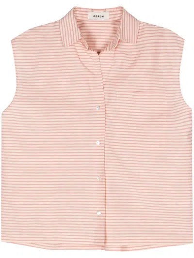 AERON ISLAND SLEEVELESS STRIPED SHIRT