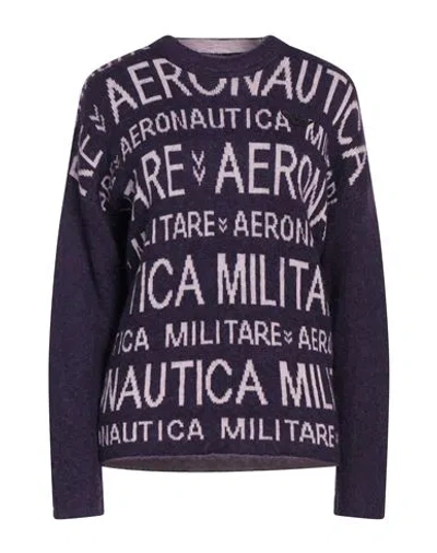 AERONAUTICA MILITARE AERONAUTICA MILITARE WOMAN SWEATER PURPLE SIZE S WOOL, ACRYLIC, MOHAIR WOOL, ALPACA WOOL, POLYAMIDE