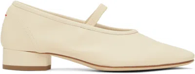 AEYDE BEIGE PIPPA LEATHER BALLERINA FLATS