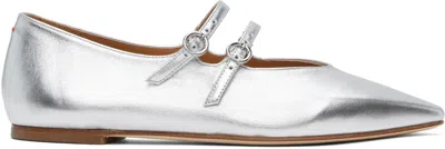 AEYDE SILVER FRANNY BALLERINA FLATS