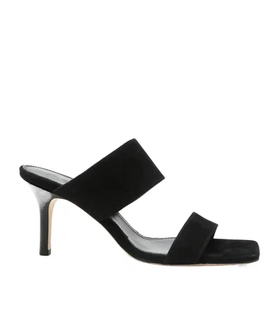 AEYDE SQUARE TOE HIGH HEEL SANDALS