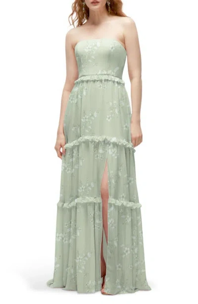 AFTER SIX AFTER SIX RUFFLE CHIFFON STRAPLESS GOWN