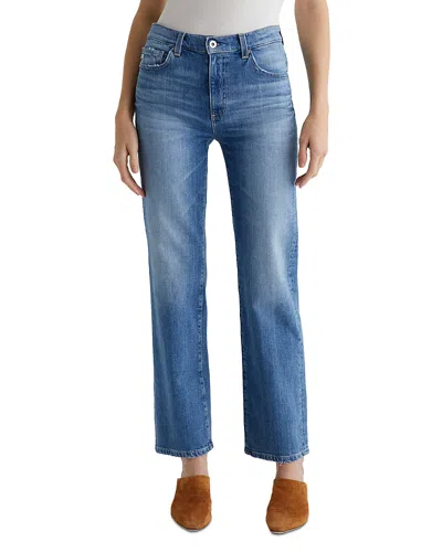 AG BRINLEY MID RISE STRAIGHT LEG JEANS IN IRIS