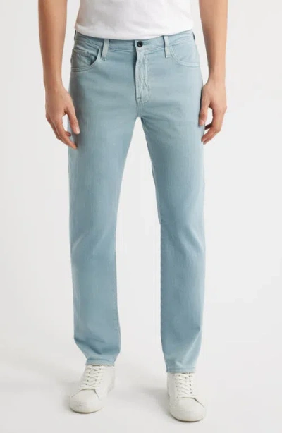 AG AG EVERETT SLIM STRAIGHT LEG COTTON & LINEN BLEND JEANS