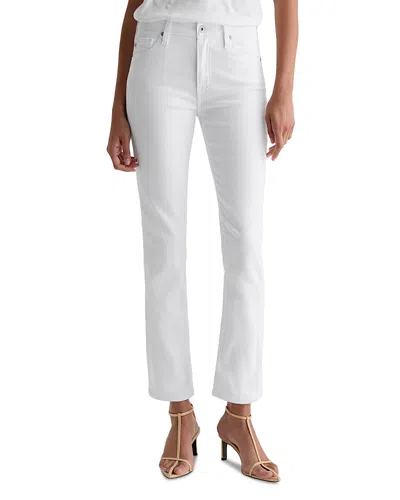 AG MARI MID RISE STRAIGHT LEG JEANS IN WHITE