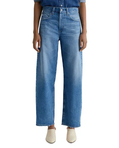 AG HIGH RISE BARREL LEG JEANS IN FLASHBACK