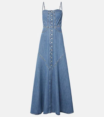 AG SEVILLE DENIM MAXI DRESS