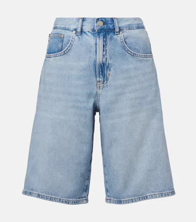 AG THALIA MID-RISE DENIM BERMUDA SHORTS