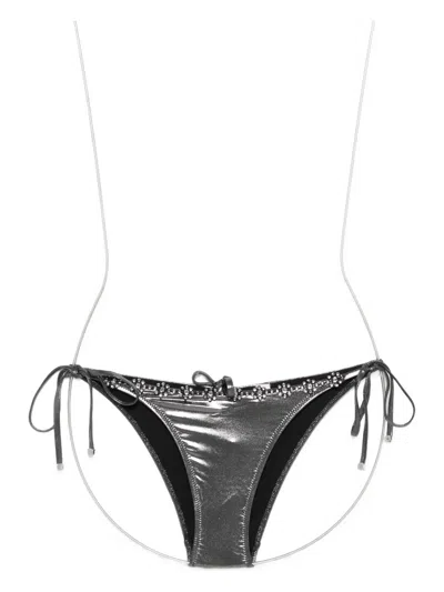 AGENT PROVOCATEUR EMBELLISHED TIE-SIDE BIKINI BOTTOM