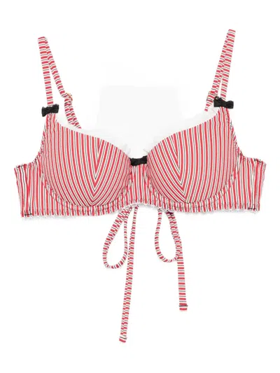 AGENT PROVOCATEUR MILLI STRIPED BIKINI TOP