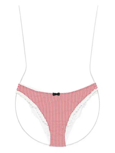 AGENT PROVOCATEUR STRIPED BIKINI BOTTOM