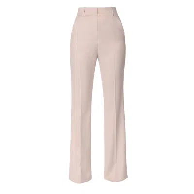 AGGI BY HALEWSKI WOMEN'S NEUTRALS KYLE PEARL IVORY HIGH WAISTED TROUSERS - LONG