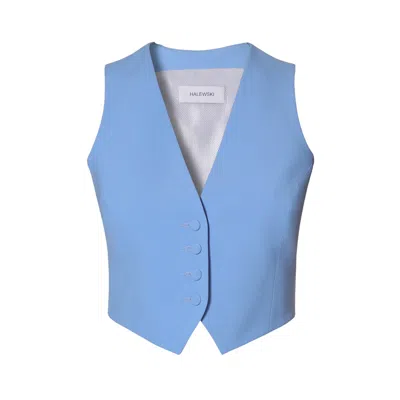 AGGI BY HALEWSKI WOMEN'S SYLVIA BLUE SUIT VEST