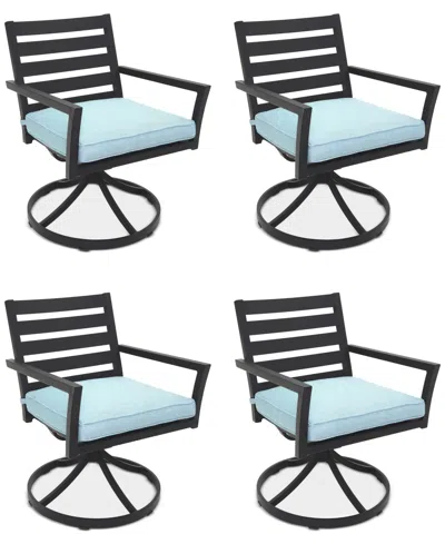 AGIO ASTAIRE OUTDOOR 4-PC SWIVEL CHAIR BUNDLE SET, CREATED FOR MACY'S