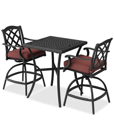 AGIO WYTHBURN 3-PC. OUTDOOR BAR HEIGHT DINING SET (32" TABLE & 2 BAR STOOLS) , CREATED FOR MACY'S