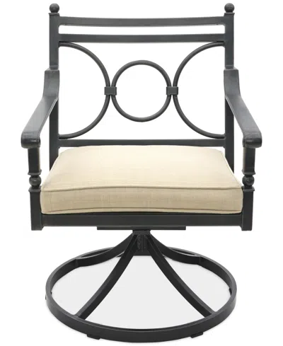 AGIO WYTHBURN MIX AND MATCH SCROLL OUTDOOR SWIVEL CHAIR, CREATED FOR MACY'S