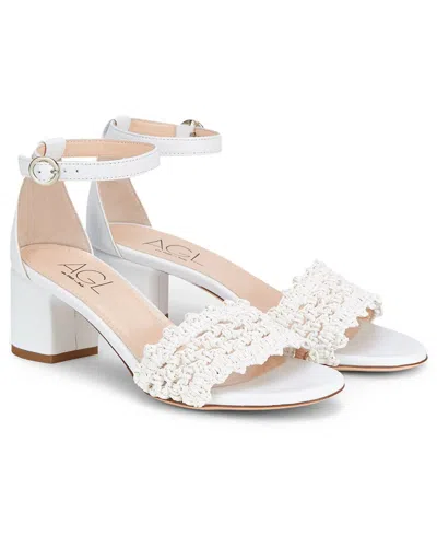 AGL ATTILIO GIUSTI LEOMBRUNI CROCHET LEATHER SANDAL