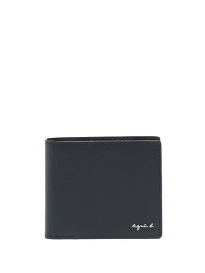 AGNÈS B. LOGO-PLAQUE LEATHER WALLET