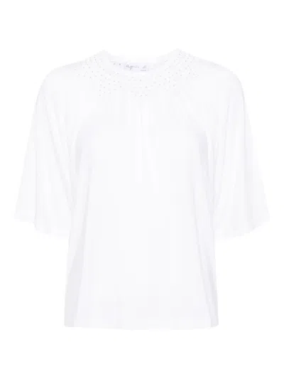 AGNÈS B. SMOCKING DETAILS TOP