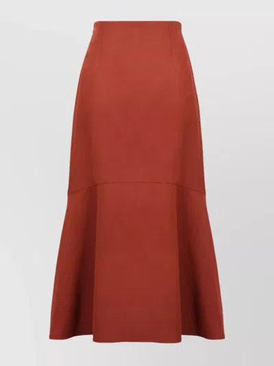 AGNONA HIGH WAIST FLARED MIDI SKIRT
