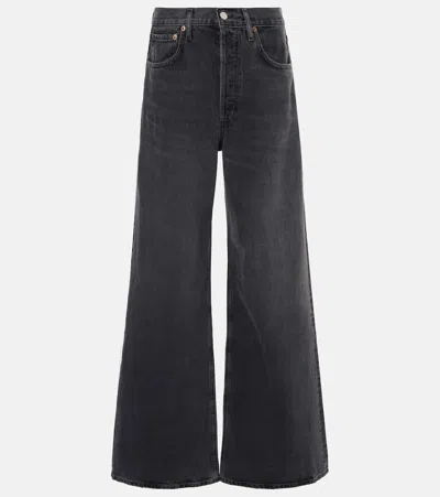 AGOLDE DAME HIGH-RISE WIDE-LEG JEANS