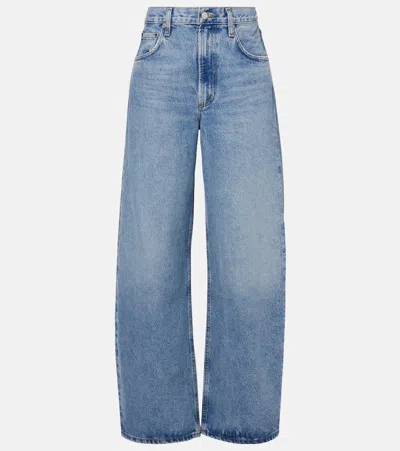 AGOLDE LOW CURVE MID-RISE WIDE-LEG JEANS