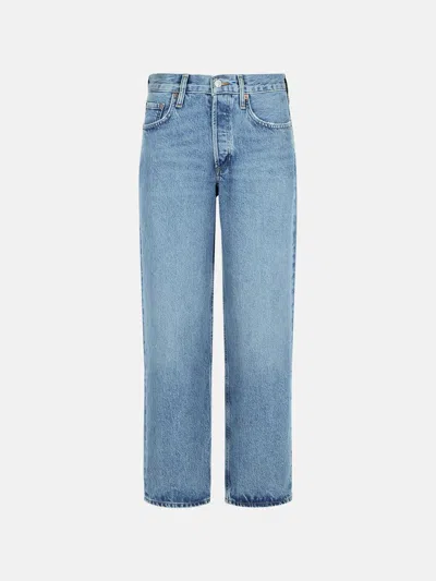 AGOLDE 'V' LIGHT BLUE DENIM JEANS