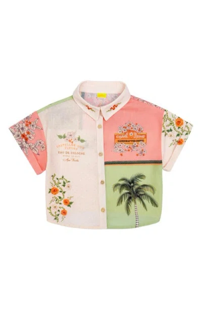 AGUA BENDITA AGUA BENDITA KIDS' CLARABELLE SHORT SLEEVE BUTTON-UP SHIRT