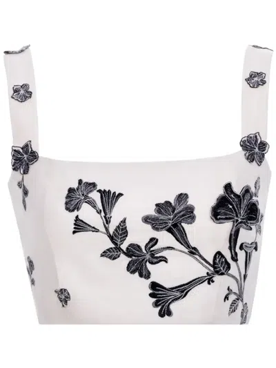 AGUA BY AGUA BENDITA CACAO GUAYACAN CROPPED TOP