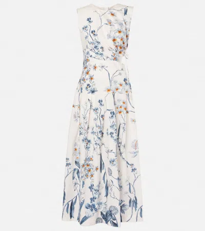 AGUA BY AGUA BENDITA OTONO PETALO COTTON POPLIN MIDI DRESS