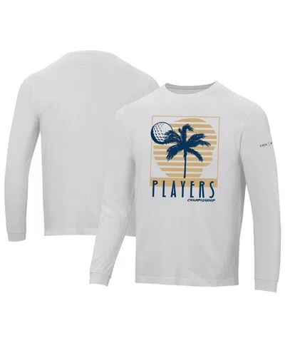 AHEAD MEN'S WHITE THE PLAYERS ISLAND GREEN BERKLEY LONG SLEEVE T-SHIRT