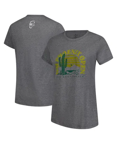 AHEAD WOMEN'S HEATHER GRAY 2025 WM PHOENIX OPEN CACTUS DANBY TRI-BLEND T-SHIRT