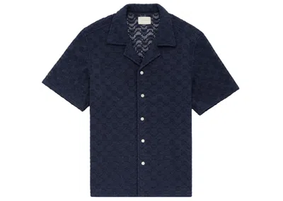 AIMÉ LEON DORE MEN'S AIME LEON DORE RICO SHIRT IN NAVY BLUE