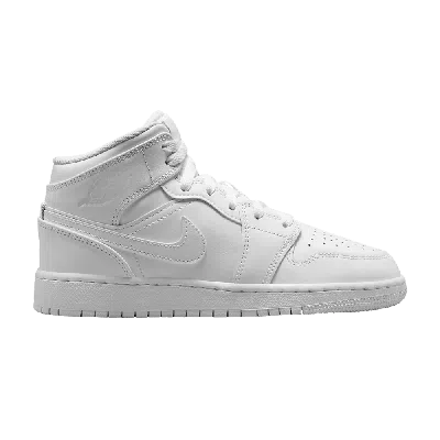 AIR JORDAN AIR JORDAN 1 MID GS 'TRIPLE WHITE' 2023