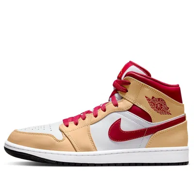 AIR JORDAN Air Jordan 1 Mid 'Light Curry Cardinal Red'