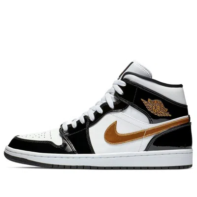 AIR JORDAN Air Jordan 1 Mid Patent 'Black Gold'