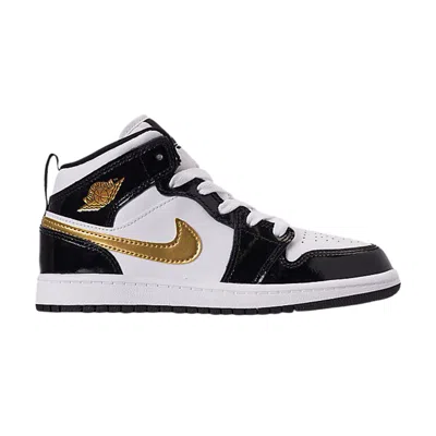 AIR JORDAN AIR JORDAN 1 MID PATENT SE PS 'BLACK GOLD' | KID'S SIZE 10.5