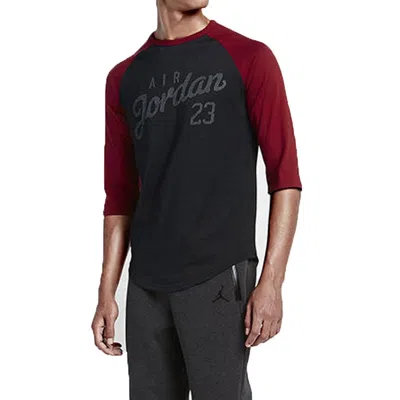 AIR JORDAN Air Jordan 23 Raglan 3/4 Sleeve Short 'Black Red'