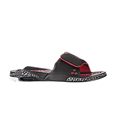AIR JORDAN AIR JORDAN 3 SLIDE 'BLACK CEMENT GREY'