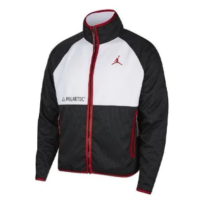 AIR JORDAN Air Jordan AJ11 Polartec Top Jacket 'Black White Gym Red'
