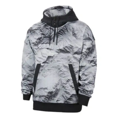 AIR JORDAN Air Jordan Alphabet Printing Half Zipper Colorblock Casual Black