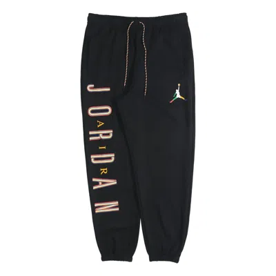 AIR JORDAN Air Jordan Colorful Flying Man logo Printing Sports Long Pants Black