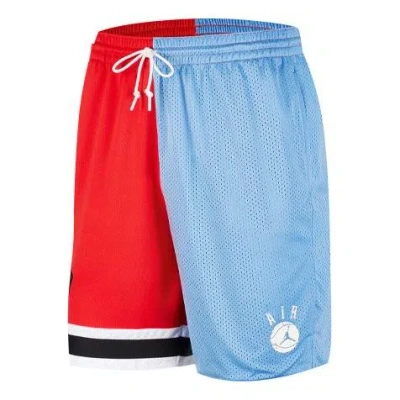 AIR JORDAN Air Jordan Drawstring Casual Sports Shorts Red Blue Splicing