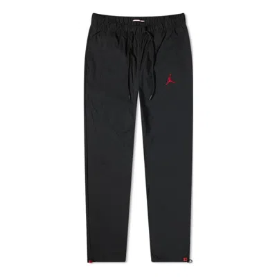 AIR JORDAN Air Jordan Embroidered Solid Color Drawstring Sports Pants Men's Black