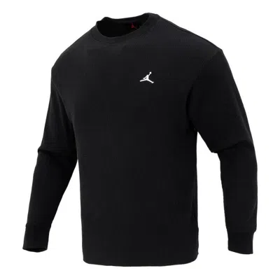 AIR JORDAN Air Jordan Essential Waffle Knit Long Sleeve Top Asia Sizing 'Black'