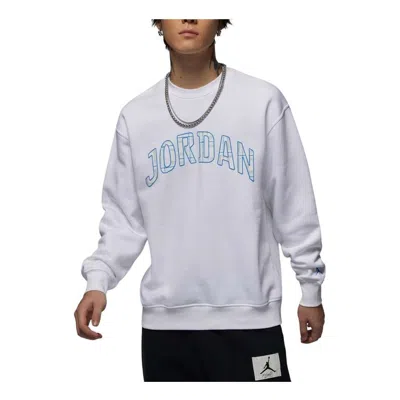 AIR JORDAN Air Jordan Essentials Fleece Crew Neck Sweatshirt Asia Sizing 'White Legend Blue'