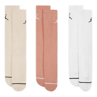 AIR JORDAN Air Jordan Everyday Max Crew Basketball Socks 'Pink White Beige'