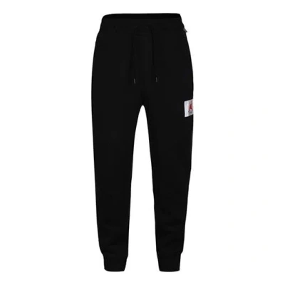 AIR JORDAN Air Jordan Flight Fleece logo Athleisure Casual Sports Long Pants Black